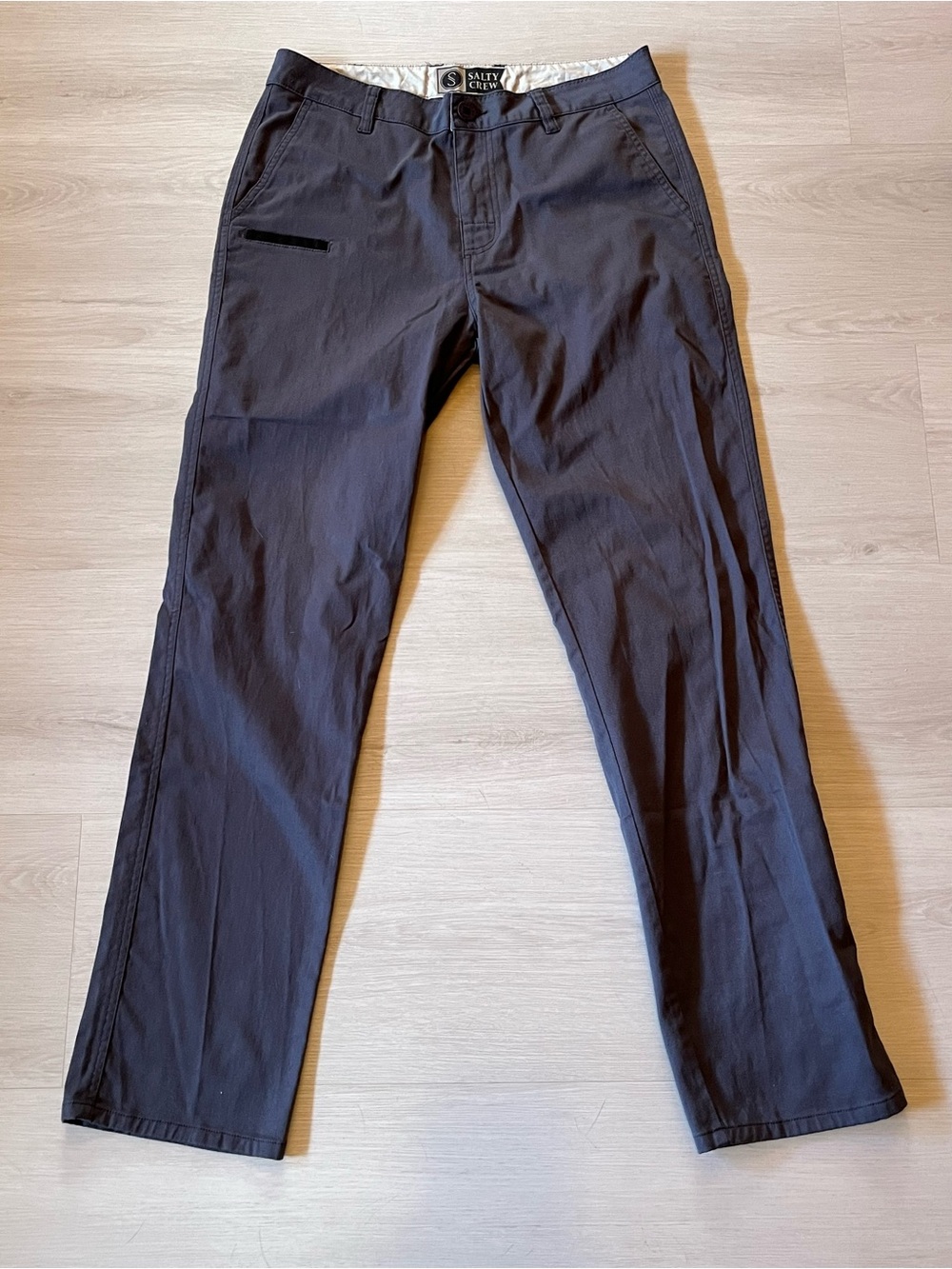Salty Crew Men's Dark Gray Straight Leg Chino Pants Size 30x 30